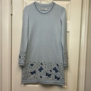 Natural Style Blue Wool Dress/Tunic S